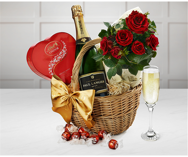 Roses, Chocolate & Champagne Hamper